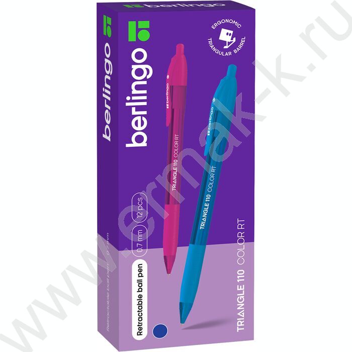 Ручка шар авт синяя 0,7мм "Triangle 110 RT Color", трехгранная  /ассорти NEW | Фото 4