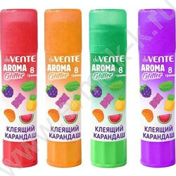 Клей-карандаш  8г "AROMA&GLITTER" /PVP основа/ в картонном дисплее с пластик. поддоном /ассорти NEW | Фото 1