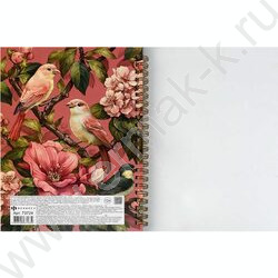 Книга д/записи кулинарных рецептов  60л А5 спираль "Птички" NEW | Фото 4