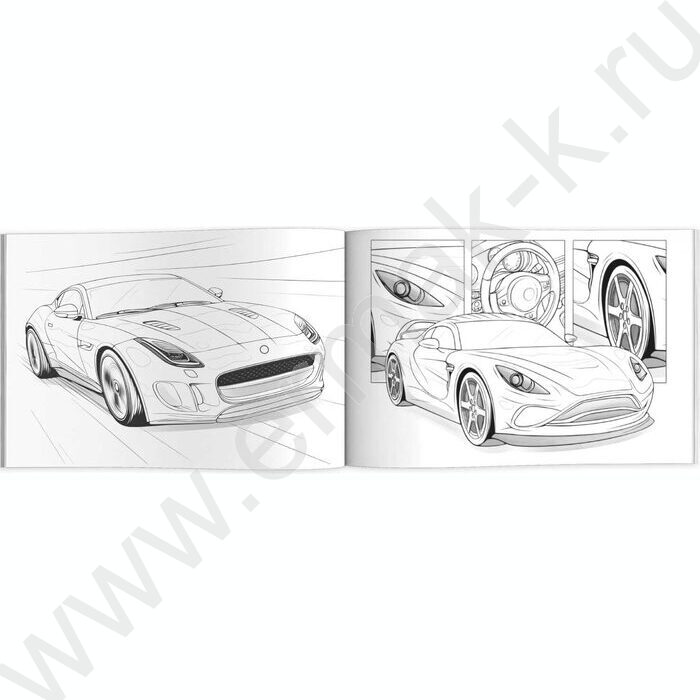 Раскраска 210*145 Крутые гонки.Спортивные машины NEW | Фото 2