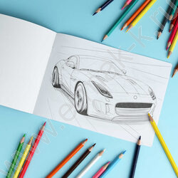 Раскраска 210*145 Крутые гонки.Спортивные машины NEW | Фото 4