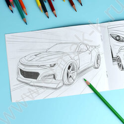 Раскраска 210*145 Крутые гонки.Спортивные машины NEW | Фото 6