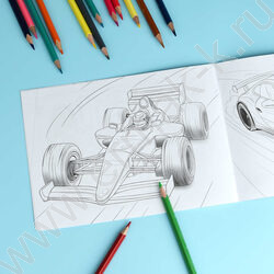 Раскраска 210*145 Крутые гонки.Спортивные машины NEW | Фото 7