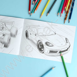 Раскраска 210*145 Крутые гонки.Спортивные машины NEW | Фото 8