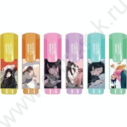 Текстовыделитель /набор  6цв / 1-5мм косой "Korean Story", плоский мини-корпус  /карт. кор.    . NEW | Фото 1