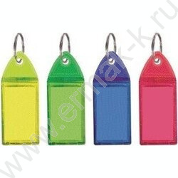 Брелок д/ключей /полупрозрачный пластик, 60x22мм, размер инфо-окна 36x21мм /ассорти NEW | Фото 1