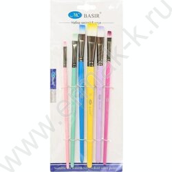 Кисть набор  6шт /нейлон плоские №2,,4,6,8,10,12 NEW | Фото 2