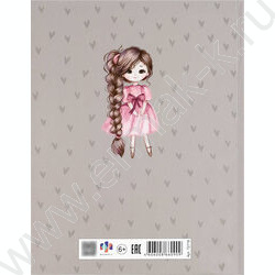 Дневник 1-4кл. /тв.обл./фольга/глянец "Девочка с косой" NEW | Фото 6