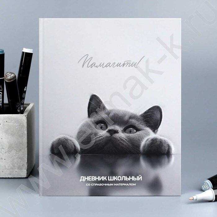 Дневник 1-11кл. /тв.обл./выб. Уф-лак/мат.лам. "Британский кот" NEW | Фото 8