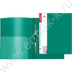 Папка с бок.пруж.скоросшивателем Daily непрозрачная зеленая, вн.карман /фактура "песок" NEW | Фото 1