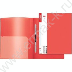 Папка с бок.пруж.скоросшивателем Daily непрозрачная красная, вн.карман /фактура "песок" NEW | Фото 1