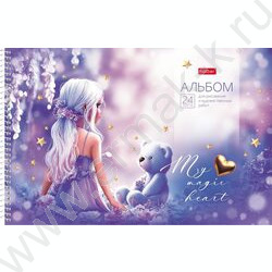 Альбом д/рисования-спираль 24л "Лилу" /перфорация /ламинац.SOFT-TOUCH/ 5видов NEW | Фото 5