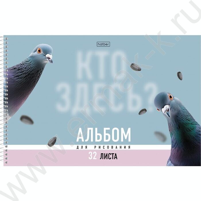 Альбом д/рисования-спираль 32л "Кто здесь?" /перфорация/ламинац.SOFT-TOUCH 5видов | Фото 3