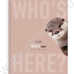 Тетрадь  48л клетка/спираль "Кто здесь?" /перфорация/ламинац.SOFT-TOUCH/4вида NEW | Фото 4
