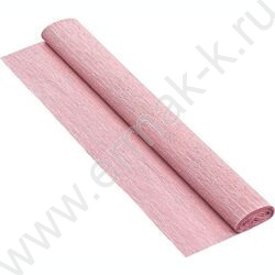 Бумага креповая 50*250см Бледно-розовая 70г/м2 коэф.растяжения 100% NEW | Фото 1