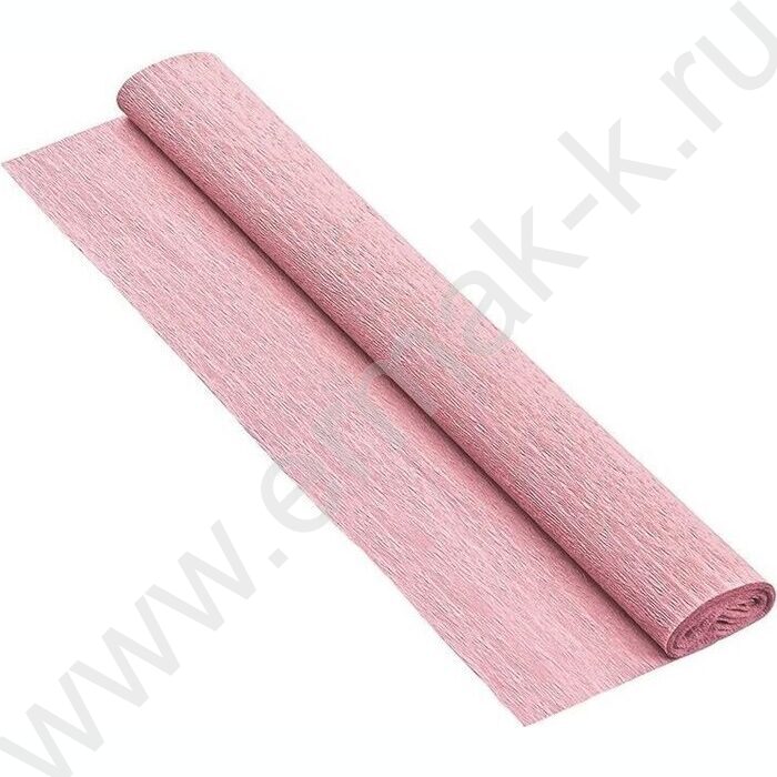 Бумага креповая 50*250см Бледно-розовая 70г/м2 коэф.растяжения 100% NEW | Фото 1