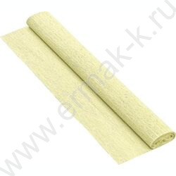 Бумага креповая 50*250см Светло-жёлтая 70г/м2 коэф.растяжения 100% NEW | Фото 1