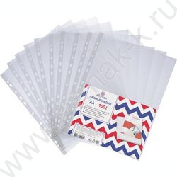 Файлы (мультифора) А4  35мкм с боковой перфорацией /матовая NEW | Фото 1