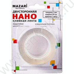Клейкая лента двухсторонняя прозрачная НАНО 30мм*1м толщина 2мм NEW | Фото 1