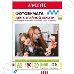 Бумага А6 "deVENTE" 180г/мкв  20л глянцевая одностор. NEW | Фото 1
