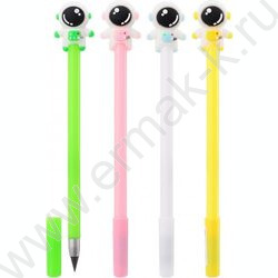 Карандаш ч/гр Вечный.Космонавт /яркий, цветной  корпус /ассорти/,прорезиненный наконечник NEW | Фото 1