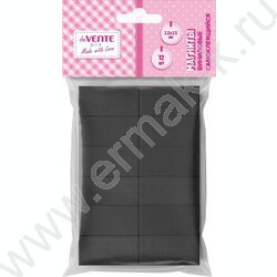 Магниты д/рукоделия самоклеящиеся 12шт 25*12,7мм, на листе (51*75 мм), 1мм, виниловые /чёрные NEW | Фото 1