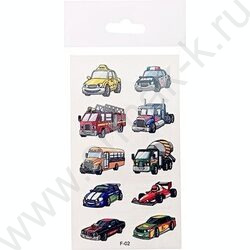 Тату стикеры Транспорт 2л ОПП-упаковка NEW | Фото 1