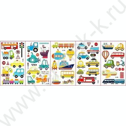 Тату стикеры Транспорт 2л светящиеся в темноте ОПП-упаковка NEW | Фото 2