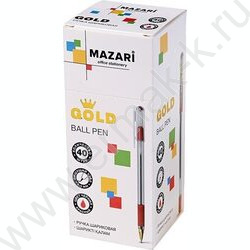 Ручка шар 0,5мм красная Gold /корпус пл.прозр.,с резиновым грипом, сменный стержень 140мм NEW | Фото 3