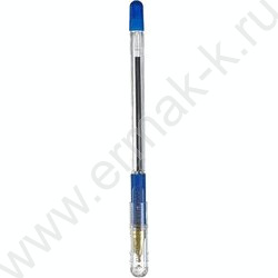 Ручка шар 0,5мм синяя Gold /корпус пл.прозр.,с резиновым грипом, сменный стержень 140мм NEW | Фото 2