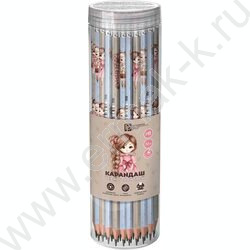 Карандаш ч/гр с ластиком HB Маленькие модницы /тубус NEW | Фото 2