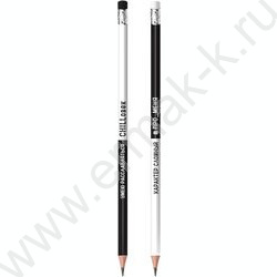 Карандаш ч/гр с ластиком HB Фразы с характером /тубус NEW | Фото 1