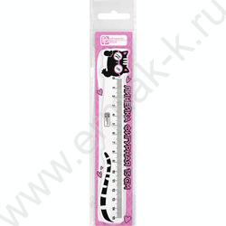 Линейка пл 15см Кот NEW | Фото 2