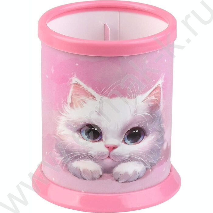 Подставка д/канцелярских принадлежностей  1отд. Белый кот NEW | Фото 1