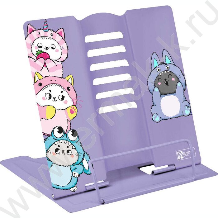 Подставка д/книг метал. Котята в кигуруми /кол. углов наклона - шесть NEW | Фото 1