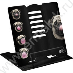 Подставка д/книг метал. Мопс и жвачка /кол. углов наклона - шесть NEW | Фото 1