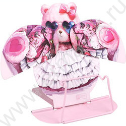 Подставка д/книг метал. Розовый мишка /кол. углов наклона - два,раздвижной механизм для больших  NEW | Фото 2