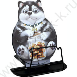 Подставка д/книг метал. Хаски с печеньками /кол. углов наклона - два,раздвижной механизм для бол NEW | Фото 1