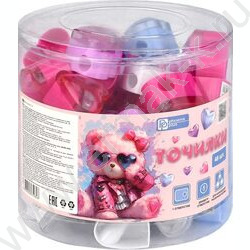 Точилка 1отв. пластик "Розовый мишка" /с контейнером /ассорти NEW | Фото 4