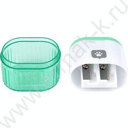 Точилка 2отв. пластик "Месседж" /с контейнером /ассорти NEW | Фото 3