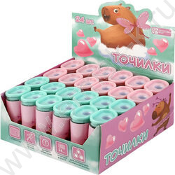 Точилка 1отв. пластик "Капибара-милашка" /с контейнером /ассорти NEW | Фото 3