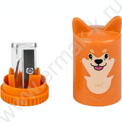 Точилка 1отв. пластик "Собаки" /с контейнером /ассорти NEW | Фото 2