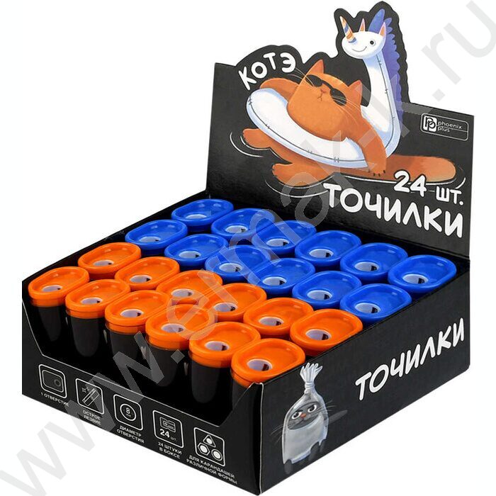 Точилка 1отв. пластик "Суперкот" /с контейнером /ассорти NEW | Фото 3