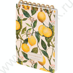 Блокнот 100л B6- спираль "Flora.Paradise.Lemons" линейка NEW | Фото 1