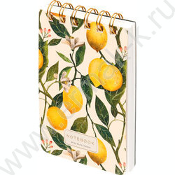 Блокнот 100л А6- спираль "Flora.Paradise.Lemons" линейка NEW | Фото 1