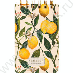 Блокнот 100л А6- спираль "Flora.Paradise.Lemons" линейка NEW | Фото 2