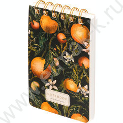 Блокнот 100л А6- спираль "Flora.Paradise.Oranges" линейка NEW | Фото 1