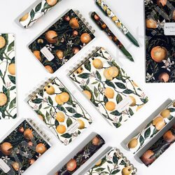 Блокнот 100л А6- спираль "Flora.Paradise.Oranges" линейка NEW | Фото 3