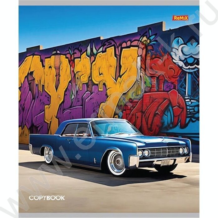 Тетрадь  48л клетка "Авто на фоне граффити" ассорти NEW | Фото 4