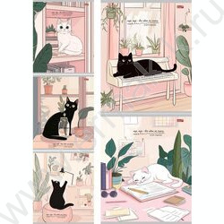 Тетрадь  48л клетка "Домашние котики-1" ассорти NEW | Фото 1